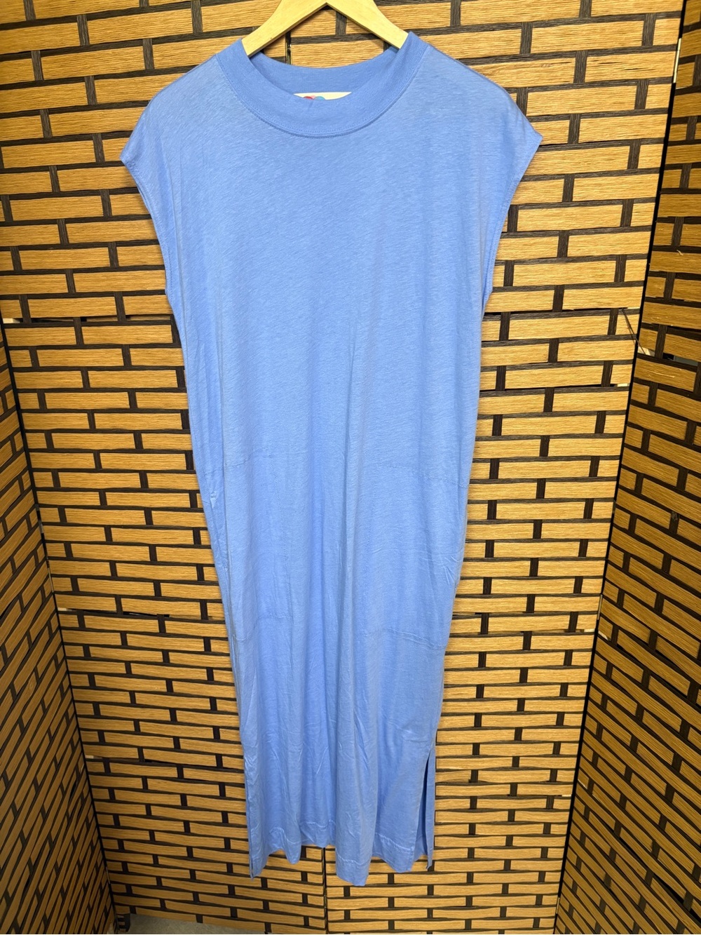 Free people beach blue midi dress size small